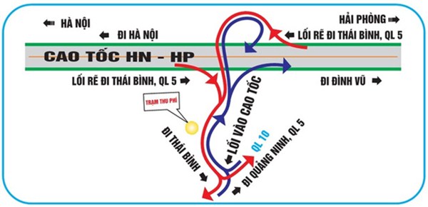 Cao tốc Hà Nội-Hải Phòng: nút 4 - quốc lộ 10 đi Quảng Ninh, Thái Bình